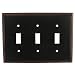 Cosmas 65005-ORB Oil Rubbed Bronze Triple Toggle Switchplate Wall Switch Plate Cover