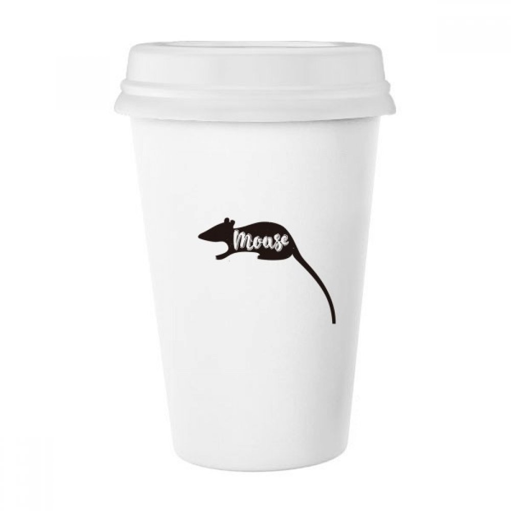 Souris en Noir et Blanc Tasse Blanche Classique en Céramique de 350 ML