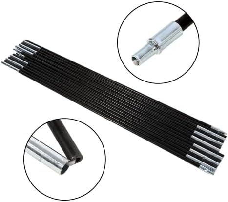 Zerodis Tarp Pole, Foldable Lightweight Tent Pole Replacement with High Strength Portable Adjustable Tent Rod Accessories for Camping Travel