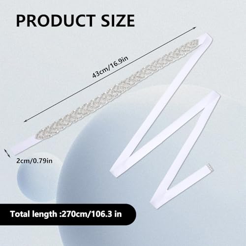 Bridal Belts for Wedding Dress,Wedding Belt for Bride Dress with Rhinestone,Bridal Belts for Weddings Dresses,Bride, Women, Dresses, Denim Skirt, Accessories Decoration2