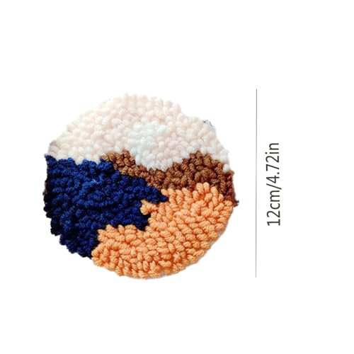 Image of Huacan Love Punch Needle Coaster Kit, 2PCS Punch Needle Embroidery Craft Kit (4 pcs)