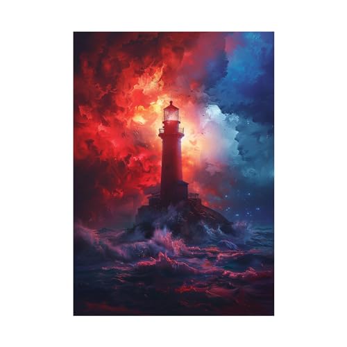Impression de peinture de phare sur toile d'art moderne 60x80