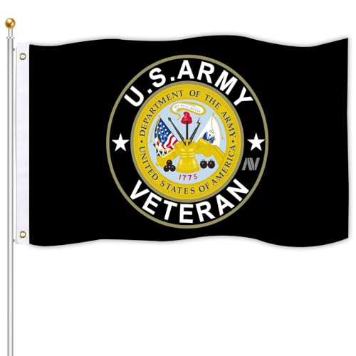 US Army Veteran Emblem Flag 3x5 Ft