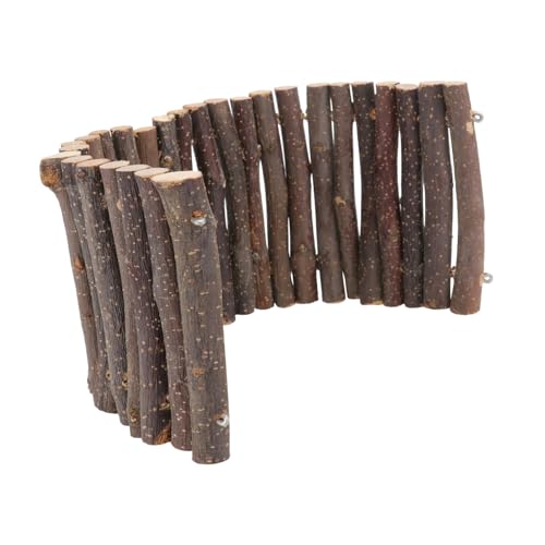 HOMOBABE Apple Wood Hamster Fence Multi-Purpose Small PET Wooden Enclosure Arch Structure for Hamsters and Small Animals