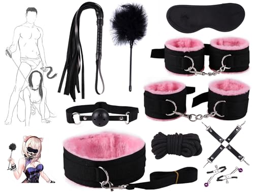 Accessoire en nylon rose doux ensemble de 10 pièces confortable