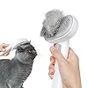 Aumuca cat brush for shedding cat brushes for indoor cats cat brush for long or short haired cats cat hair brush cat grooming deshedding brush for dog kitten horse massage removes loose fur white  urban country home decor