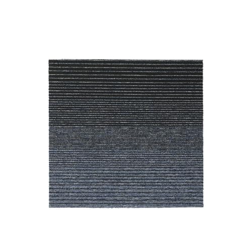 Marlow 20x Carpet Tiles | 5m2 Box Heavy Commercial Gradient Blue Office Flooring | Durable, Noise-Dampening, Covers 5 sqm(50cm x 50cm x 4.5mm, Blue)