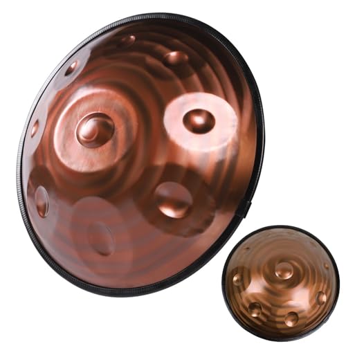 Handpan ORANGES 10 notas 432Hz acero con soporte y funda miniatura 1