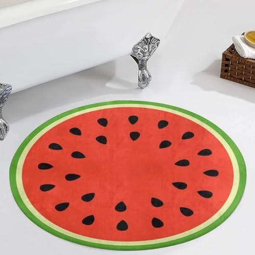 Tapete redondo Sandía de 3 pies para niños miniatura 5