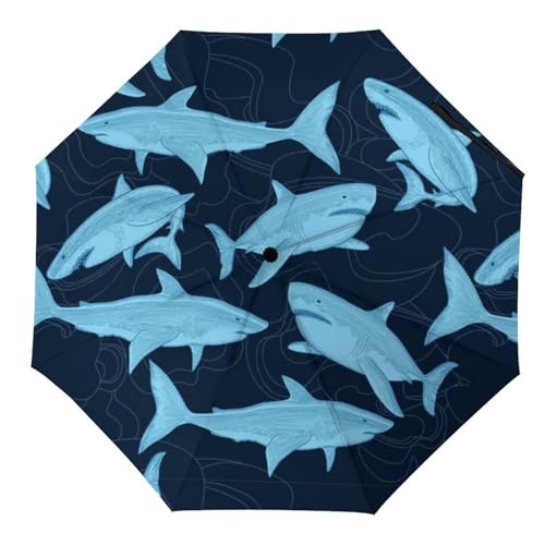 Parapluie pliable requin coupe-vent et imperméable pour affronter la pluie
