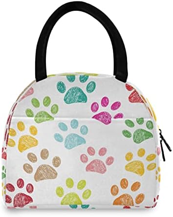 TropicalLife Dogs Bones Pattern Lunch Bag for Women Insulated Cooler Tote Bag Portable Lunch Box Bag for Children Girls Men Adult Work School Picnic