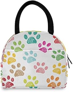 TropicalLife Dogs Bones Pattern Lunch Bag for Women Insulated Cooler Tote Bag Portable Lunch Box Bag for Children Girls Men Adult Work School Picnic
