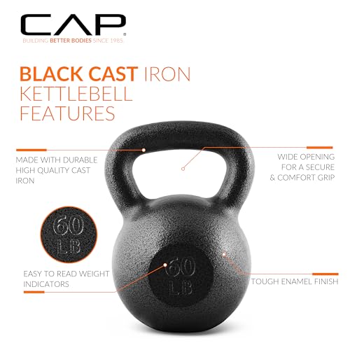 Image of CAP Barbell Cast Iron Kettlebell - Singles and Sets, Multiple Weight Choices