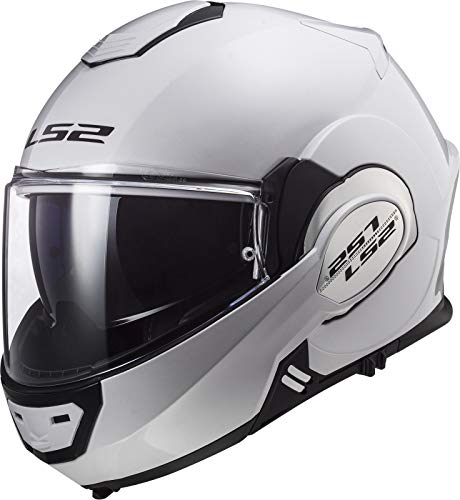 LS2, casco de moto modular VALIANT blanco, M