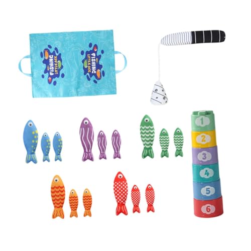 Milageto Juego de Pesca, tapete Educativo, Juego extraíble para bebé, Almohadilla de Actividades para Juegos de rol, Actividad de interacción de