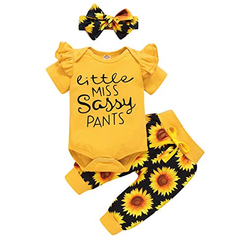 Renotemy Infant Baby Girl Summer Clothes Newborn Outfits Romper Little Sister Pants Sets Baby Girl Clothes 0-3 Months Black