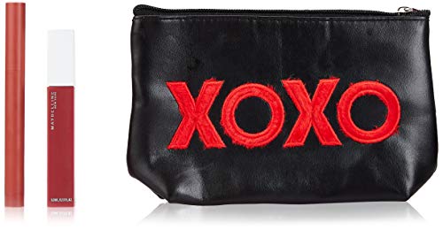 Image of Maybelline New York Super Stay Lip Combo Kit Super Stay Matte Ink Liquid Lipstick, Matte Finish - 80 Ruler and Super Stay Crayon - 20 Enjoy The View, Pouch Free (Pack of 3)