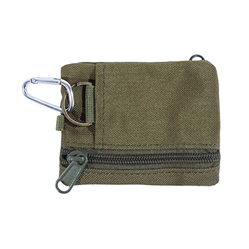Tactical Wallet EDC Molle Pouch Portable Key Card Case Outdoor Sports Coin Purse Hunting Bag Zipper Pack Multifunctional Bag New Wallets(Green)
