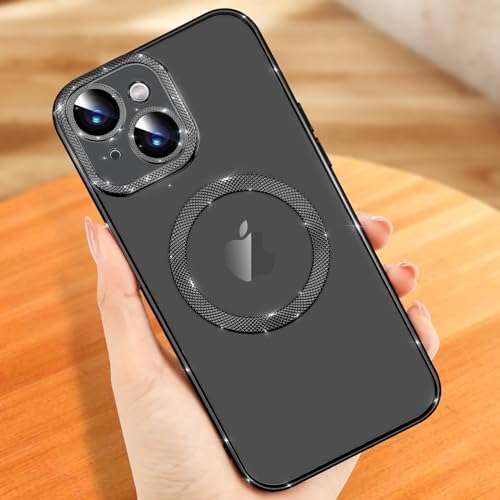Rainway Magnetic for iPhone 15 Pro Max Case with Full Camera Protection, [Military Grade Drop Protection][2023 Upgrade Super Magnetic] Compatible with MagSafe Anti-Scratch Phone Cover (6.7"), Silver
