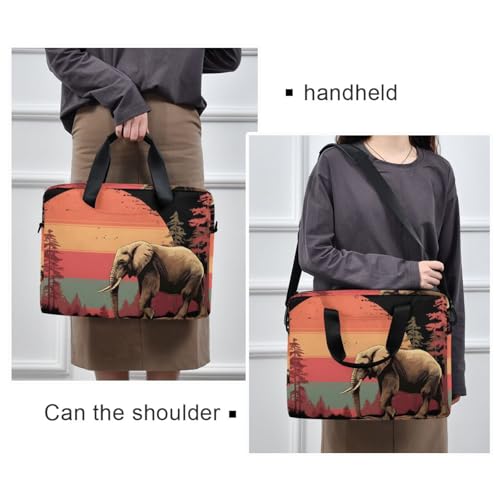 Bolso bandolera para laptop con estampado elefante 13-16" miniatura 2