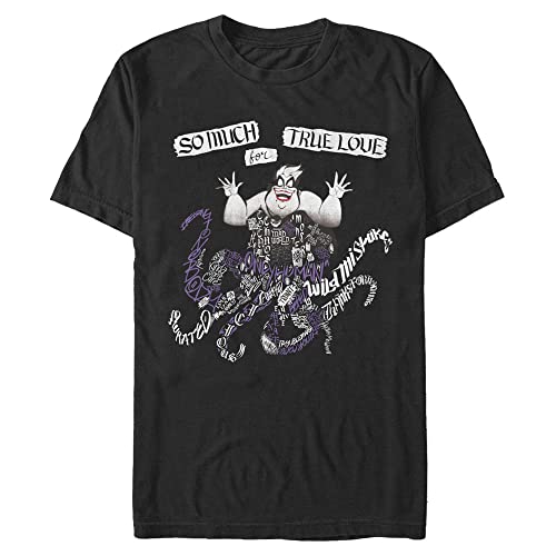 T-shirt Disney Ursula Word Fill pour homme en coton noir
