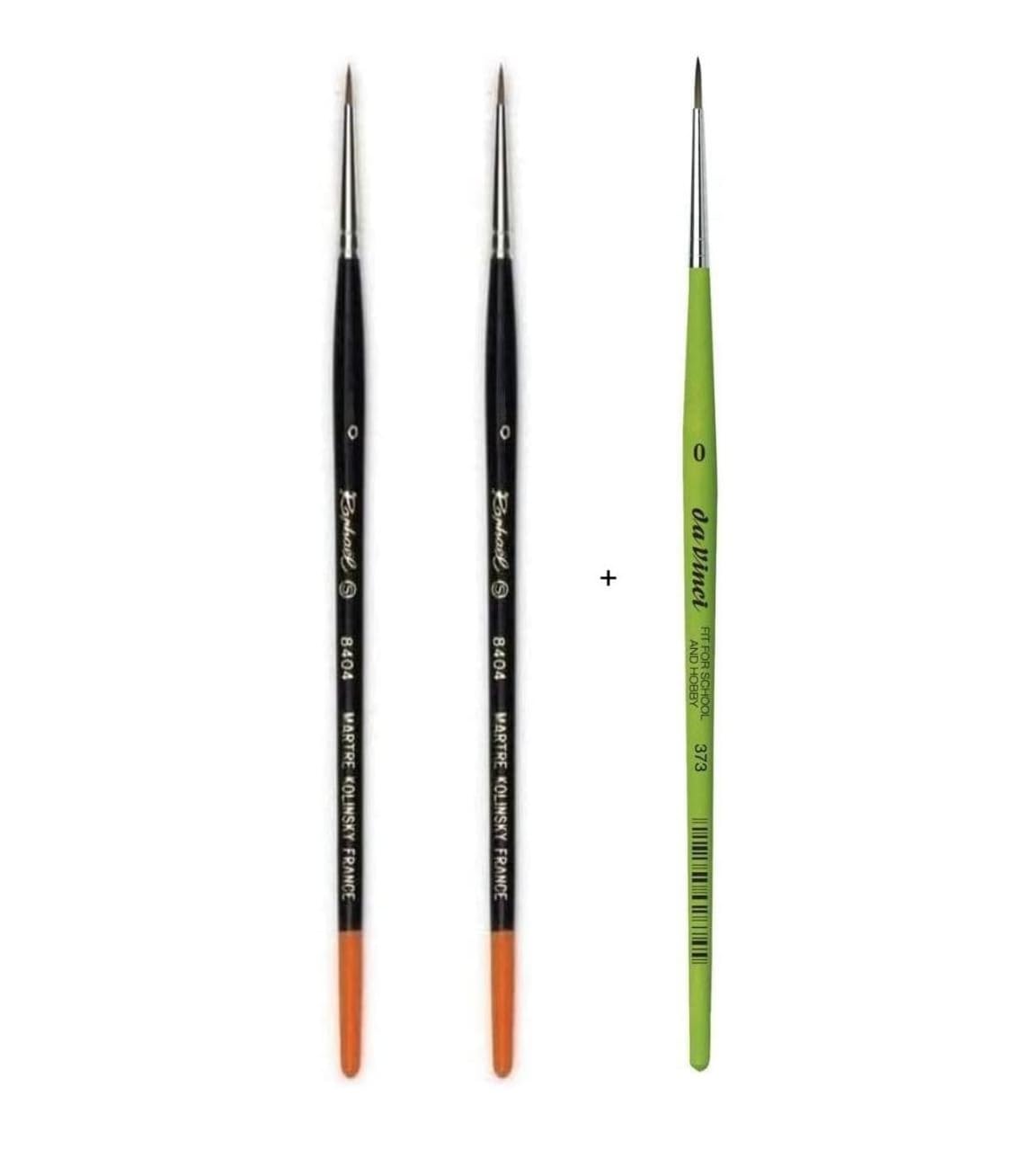 Pinceau Raphael Series 8404,kolinsky Rouge Sable Pinceau,Taille 0 Set 2pcs ET 1 Pinceau