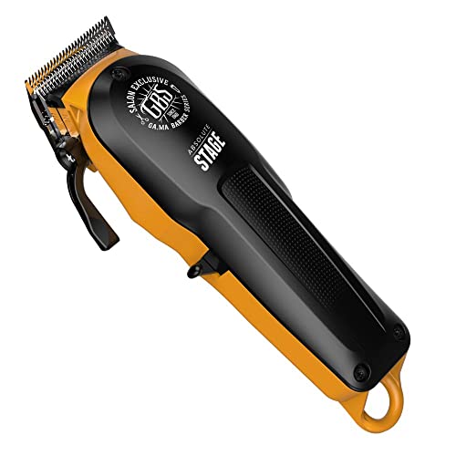 Gama Italy Professional Absolute Stage – Professionele Tondeuse voor Mannen Draadloos – Kniplengte tussen 0,8 en 3,8 mm - 8 opzetkammen meegeleverd (van 1,5 tot 25mm) – Met/zonder netsnoer