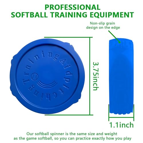 Image of Mogseek Softball Spinner Fastpitch, 12Inches Softball Training Equipment for Pitcher Overhand Thrower Training Aid Equipment for Sports Practice Softballs & Top Collegiate Program