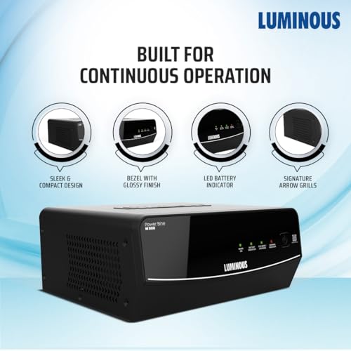 Image of Luminous Power Sine M 900 Sine Wave Inverter Ideal for Home,Office & Shops | 700VA Inverter | Reliable Power Backup | High Performance| Easy Installation | 36 Months Warranty