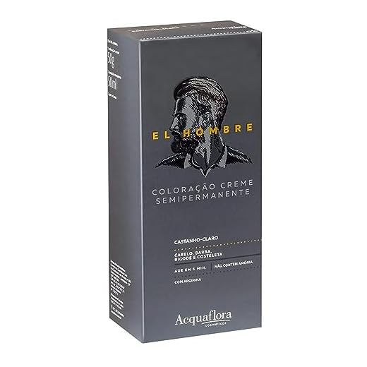 Kit coloração - El Hombre Semi Permanente - Castanho Claro - Acquaflora