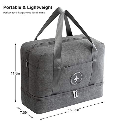 DTNO.I Sports Gym Bag, Small Travel Duffel Bag with Wet Pocket & Shoes Compartment, Packable Travel Luggage Bag Gym Duffle Bag for Men and Women - Image 5