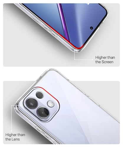 Image of WOW IMAGINE Transparent Back Cover Case for Oppo K13 5G | Raised Bumps for Full Device & Camera Protection Shockproof TPU Silicone Back Case Mobile Cover - Transparent