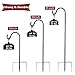 EXCMARK 2 Pack Shepherd Hook Adjustable Height 31/24/16’’ 1/2 inch Thick Use at Weddings, Hanging Solar Lights, Lanterns, Bird Feeders, Metal Hanger Hook (Black, 31 inch). U.S. Patent.