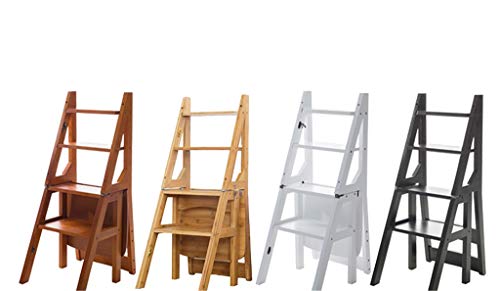Taburete de madera con escalones para evitar caídas caseras en escaleras inestables 7