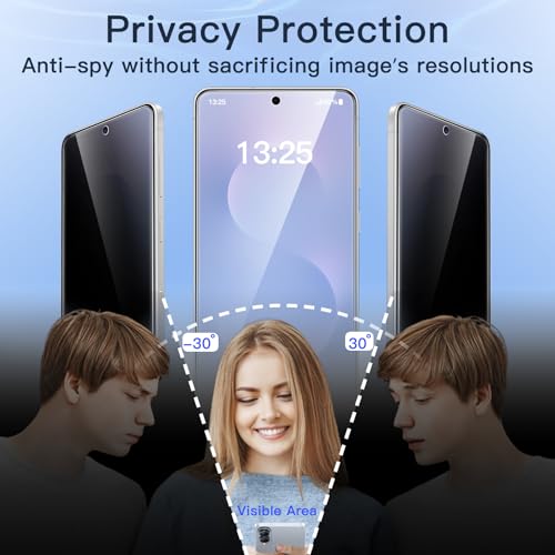 Image of JETech Privacy Screen Protector Guard for Samsung Galaxy S25 Edge, 2-Pack