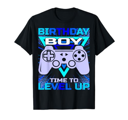 Birthday Boy Time to Level videojuego Birthday Gamer Boys Camiseta