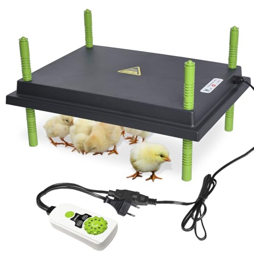 heninhill Wärmeplatte Küken mit Temperaturregler Heizplatte...