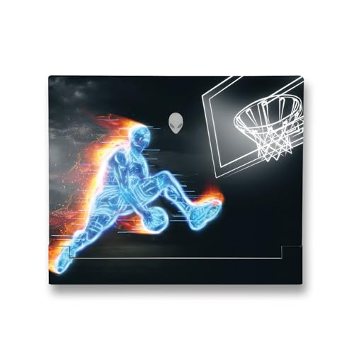 Image of MightySkins Skin Compatible with Alienware X14 R2 (2023) Full Wrap Kit - Glow Basketball | Protective, Durable, and Unique Vinyl Decal wrap Cover | Easy to Apply & Change Styles | Made in The USA