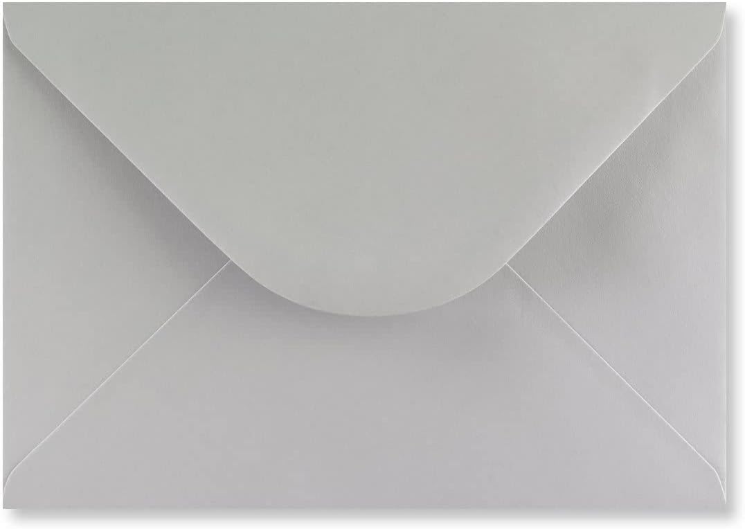 C5 Light Grey C5 Coloured Envelopes for A5 Greeting Cards Wedding Invitation Crafts 162x229mm- Pack of 10 envelopes (Light Grey)
