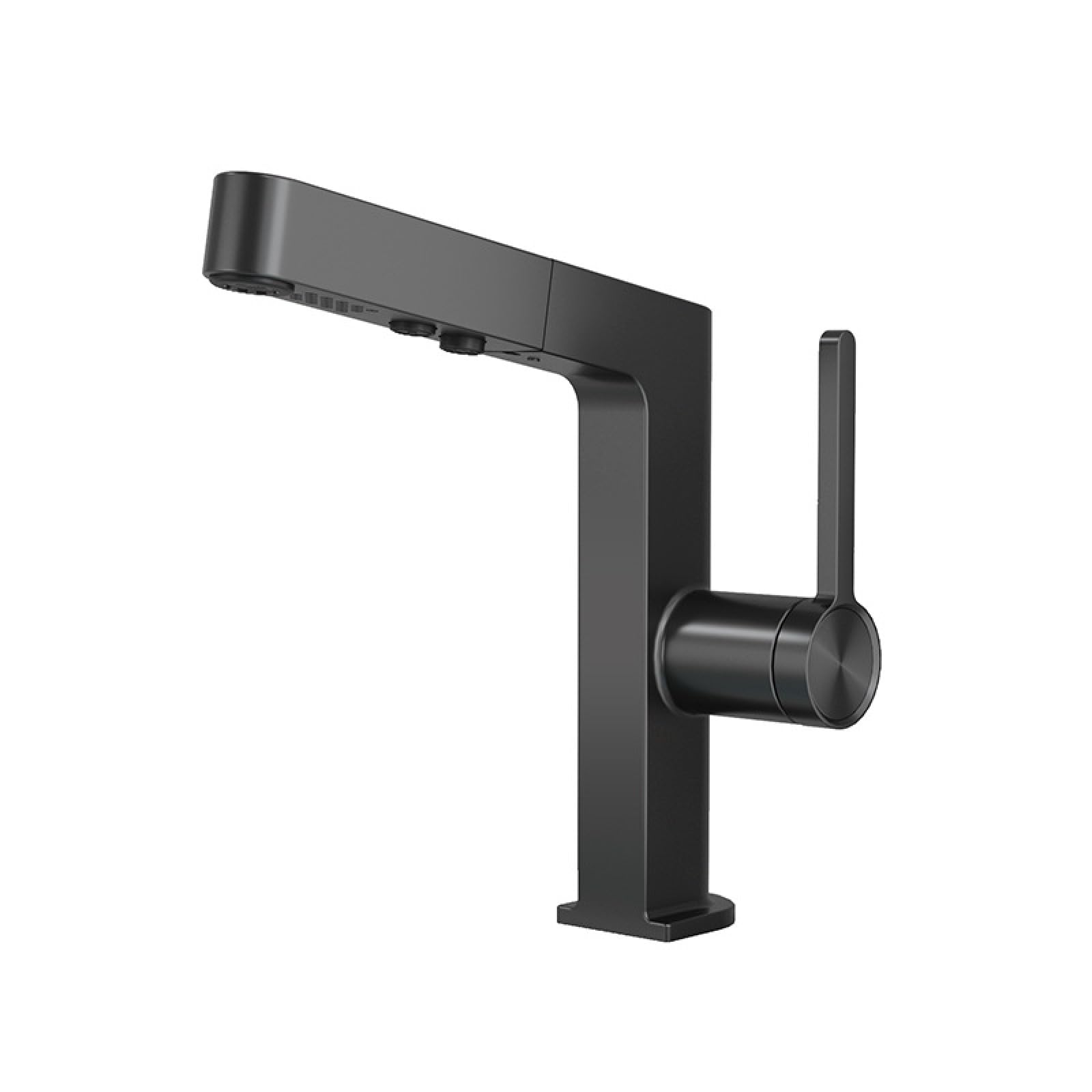 All-Copper Intelligent Pull-Out Digital Hot and Cold Water Faucet, Black