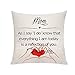 VAVSU "Mom As I Say'I Do'Know That Everything I am Today is A Reflection of You'lniana poszewka na poduszkę na Dzień Matki poszewka na poduszkę 45 x 45 cm dla mamy Boże Narodzenie urodziny prezent