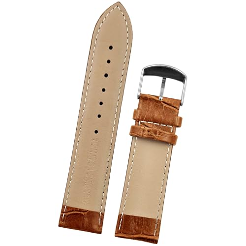 Image of DBLACK ''HIKRO'' Leather Watch Strap, Bamboo Design Full Padded Watch Belt / / For 18mm, 20mm, 22mm, 24mm, or 26mm Watch Band (Choose Your Size & Color)