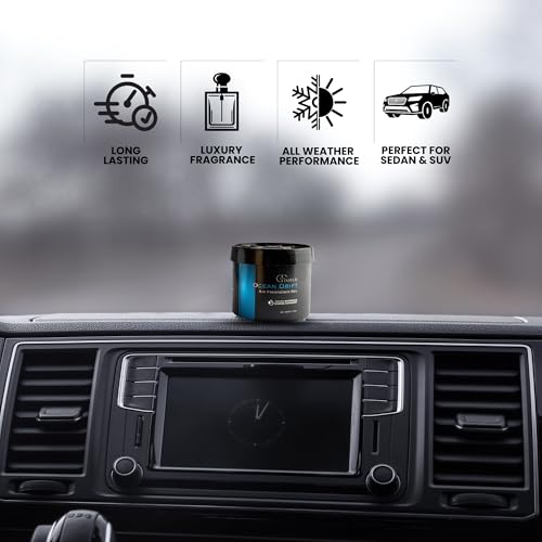 Image of Ocean Drift Gel Car Perfume | 120g Leakproof Air Freshener | Aqua Scent Car Perfume | Long-Lasting 30 Days | Premium Car Accessories | Pack of 2