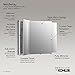 Kohler 99010-NA Verdera® Three-Door Bathroom Medicine Cabinet with Mirror, Surface-Mount Installed or Recessed Medicine Cabinet, Anodized Aluminum, 40 in. W x 30 in. H
