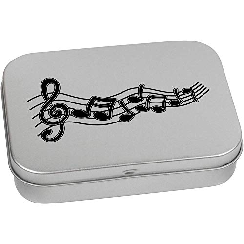 Azeeda 110mm 'Music Notes' Metal Hinged Tin/Storage Box (TT00142833)