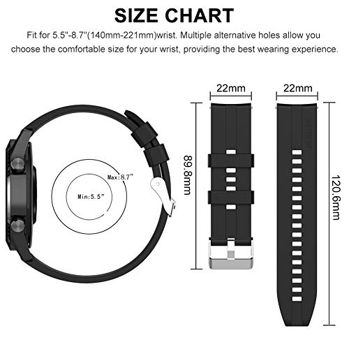 Wownadu 22 mm Quick Release Watch Strap Compatible with Huawei Watch GT 5/4 / 3/2 / 1 46mm Straps - Image 4