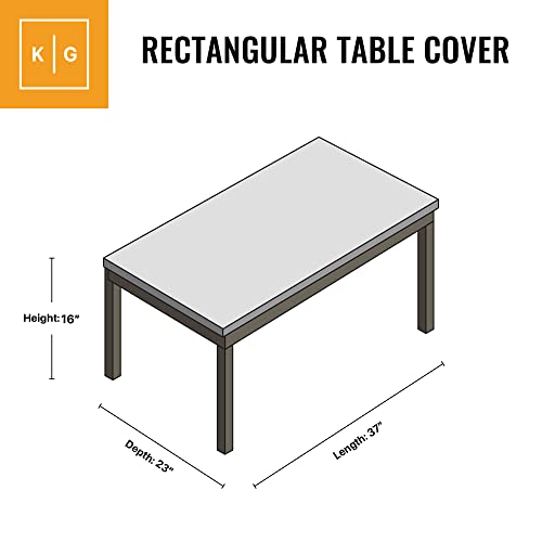 Khomo Gear Heavy Duty Outdoor Furniture Cover - Waterproof Square & Rectangular Covers With Air Vents - Uv Resistant Polyester Patio Garden Cover - For Ottoman, Tables, Coffee Side Tables And Others #TOP2