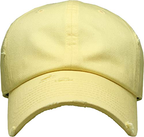 Image of KBETHOS Vintage Washed Distressed Cotton Dad Hat Baseball Cap Adjustable Polo Trucker Unisex Style Headwear