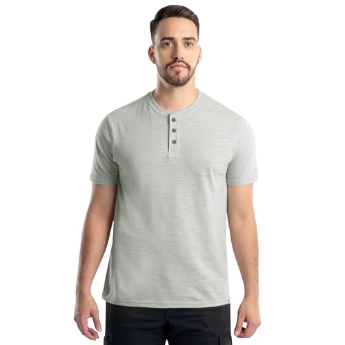 T-shirt Henley homme gris Wrangler en jersey flammé recyclé taille S
