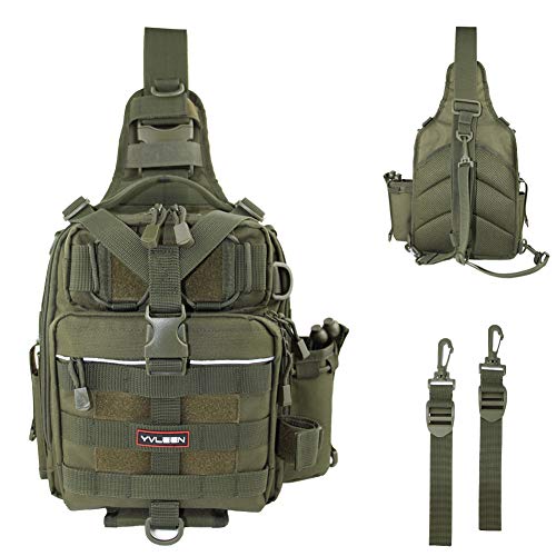 YVLEEN Fishing Tackle Backpack - Outdoor Large Fishing Tackle Storage Box Bag